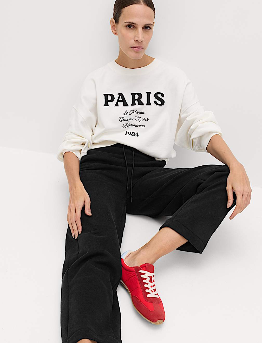 Cotton Rich Brushed Carrot Leg Joggers