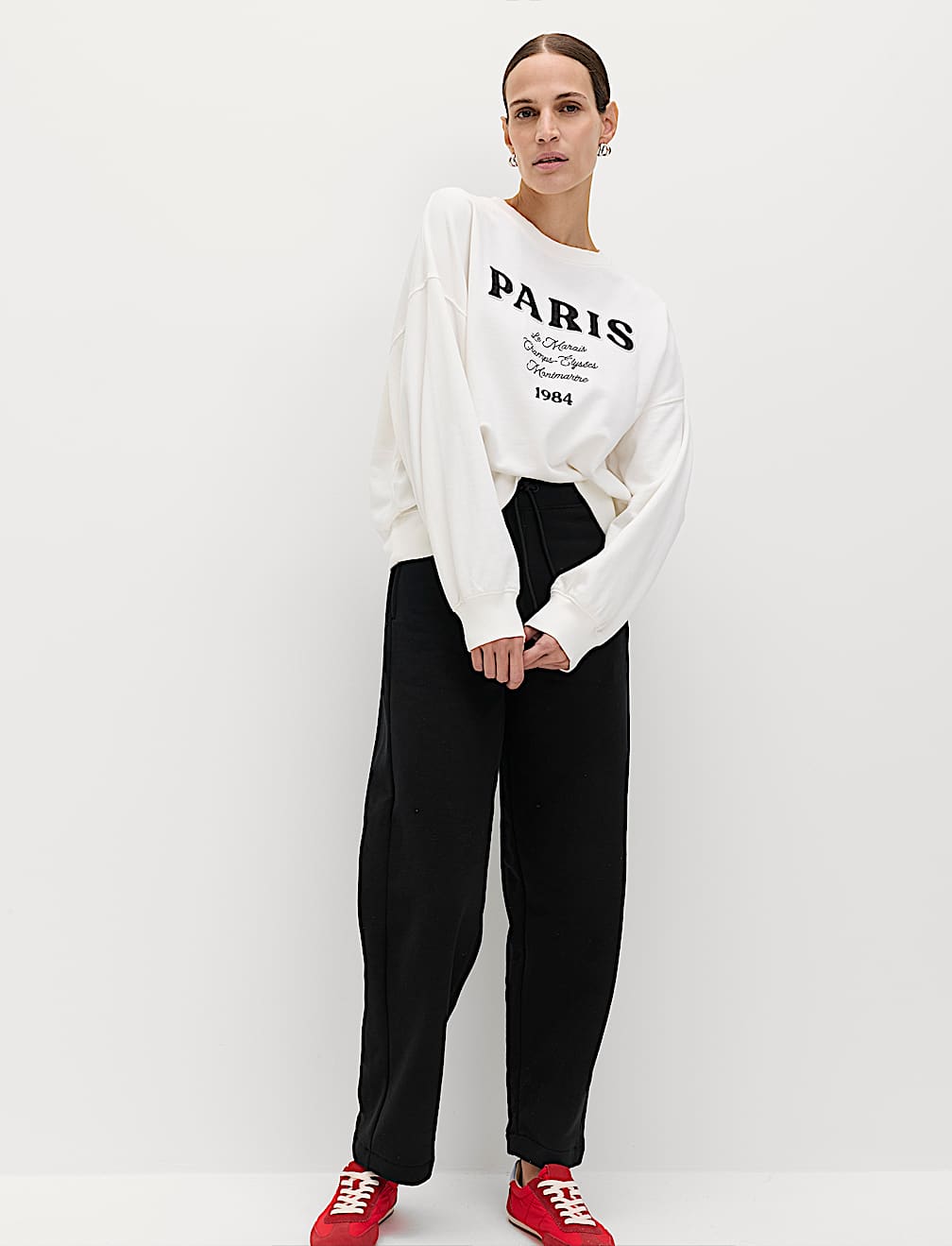 Cotton Rich Brushed Carrot Leg Joggers