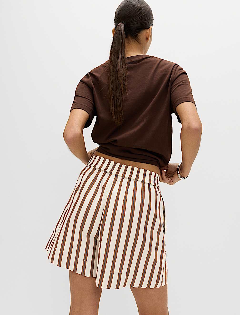 Pure Cotton Poplin High Waisted Shorts