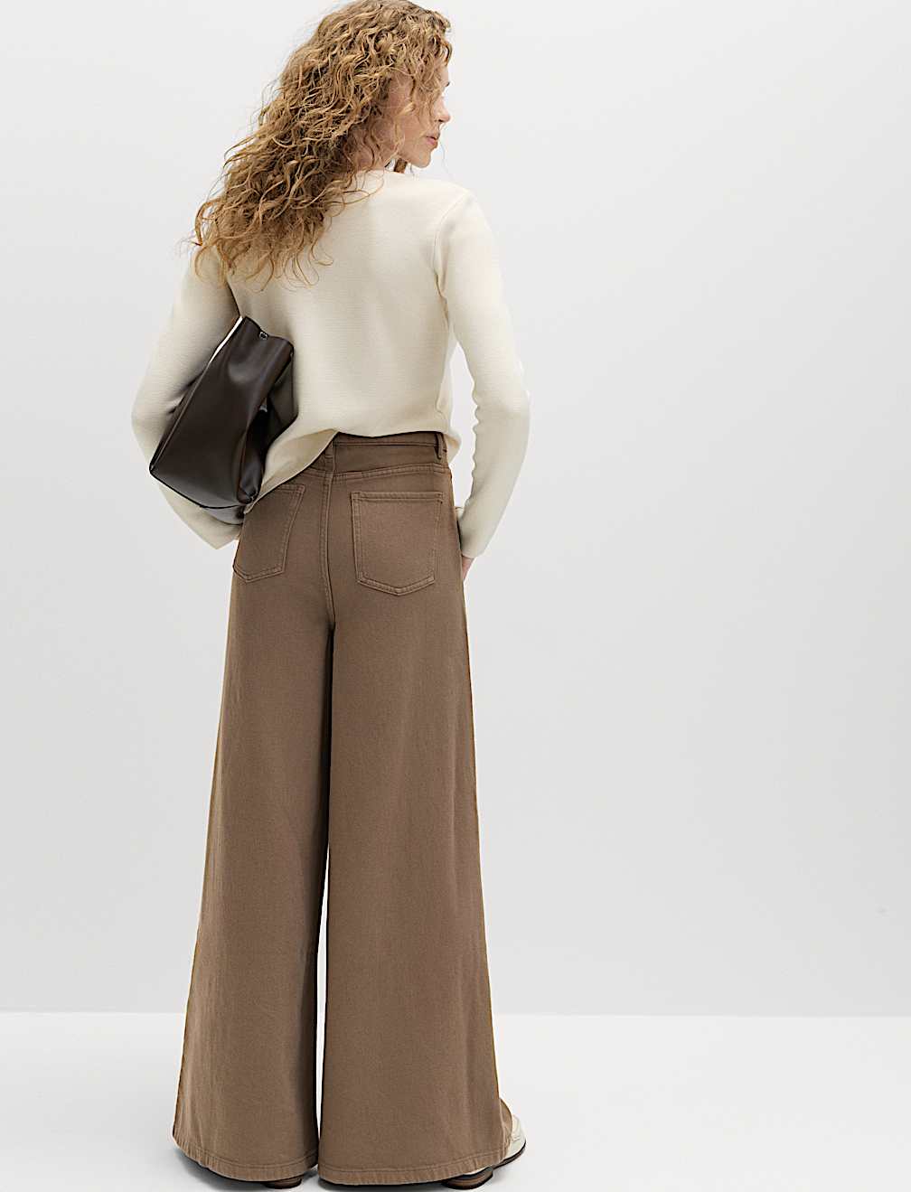 Pure Cotton Palazzo Trousers