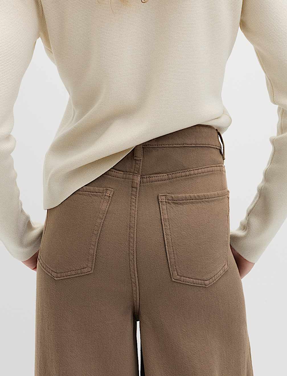 Pure Cotton Palazzo Trousers