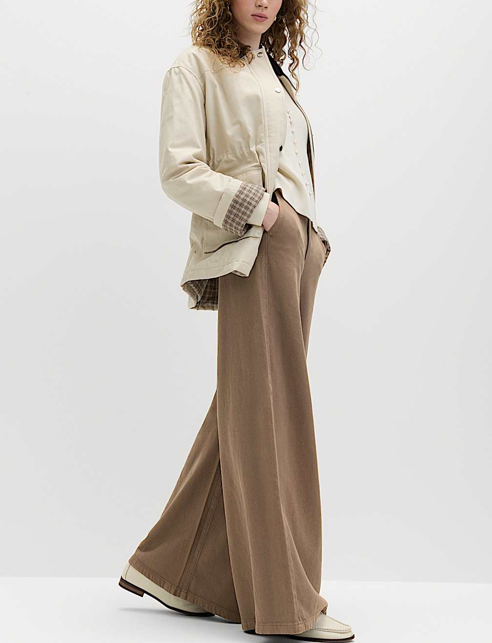 Pure Cotton Palazzo Trousers