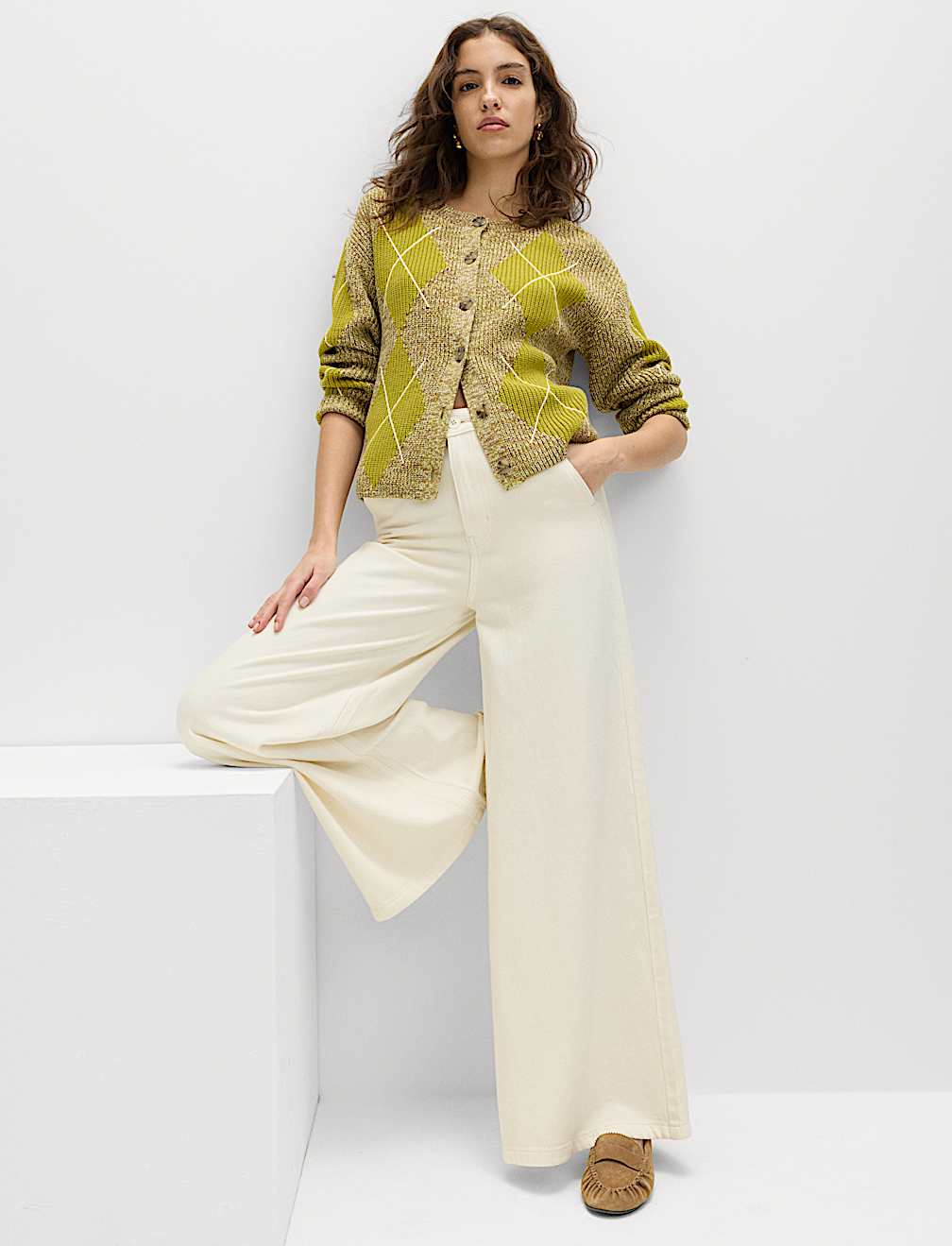 Pure Cotton Palazzo Trousers