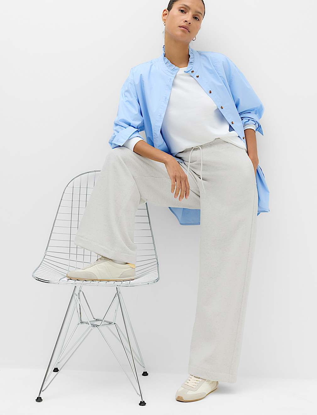 Cotton Rich Wide Leg Joggers