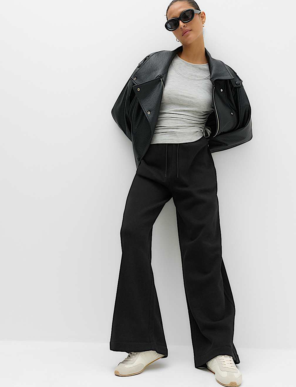 Cotton Rich Wide Leg Joggers