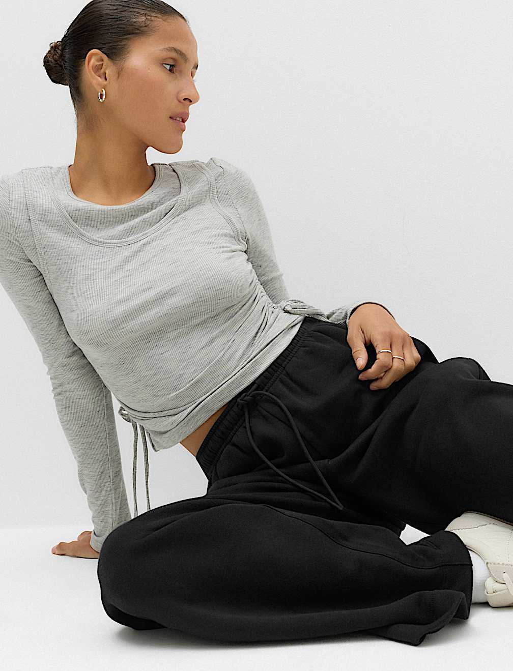 Cotton Rich Wide Leg Joggers