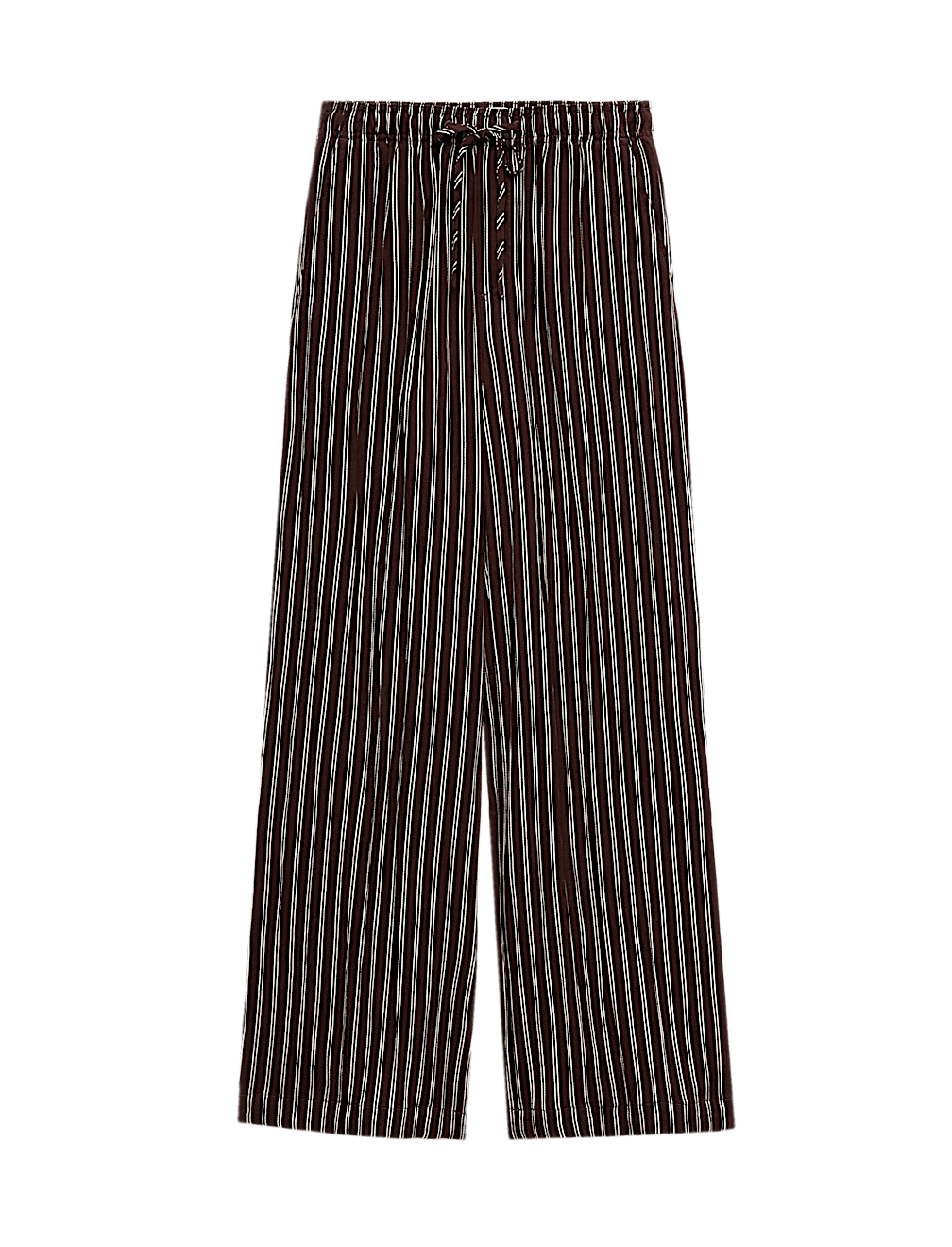 Lyocell Rich Drawstring Wide Leg Trousers