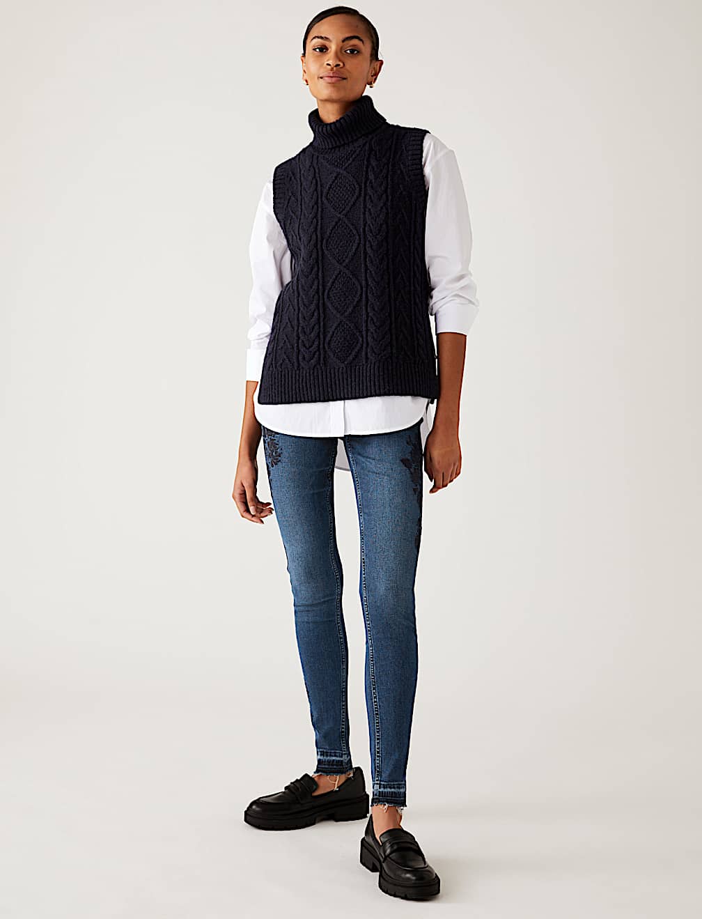 Ivy Premium Embroidered Skinny Jeans