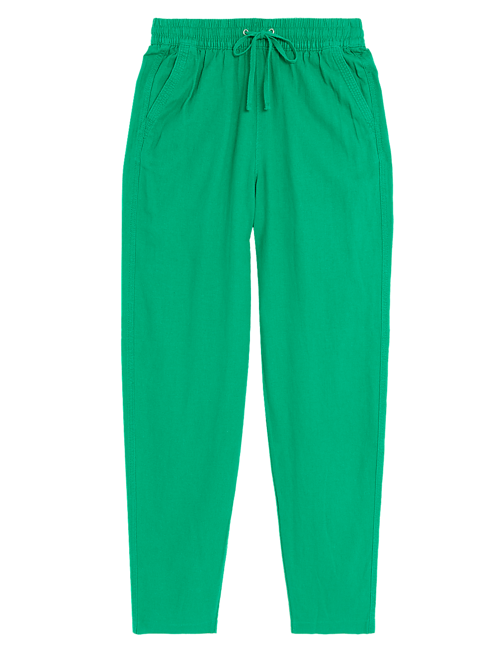 Linen Rich Tapered Trousers