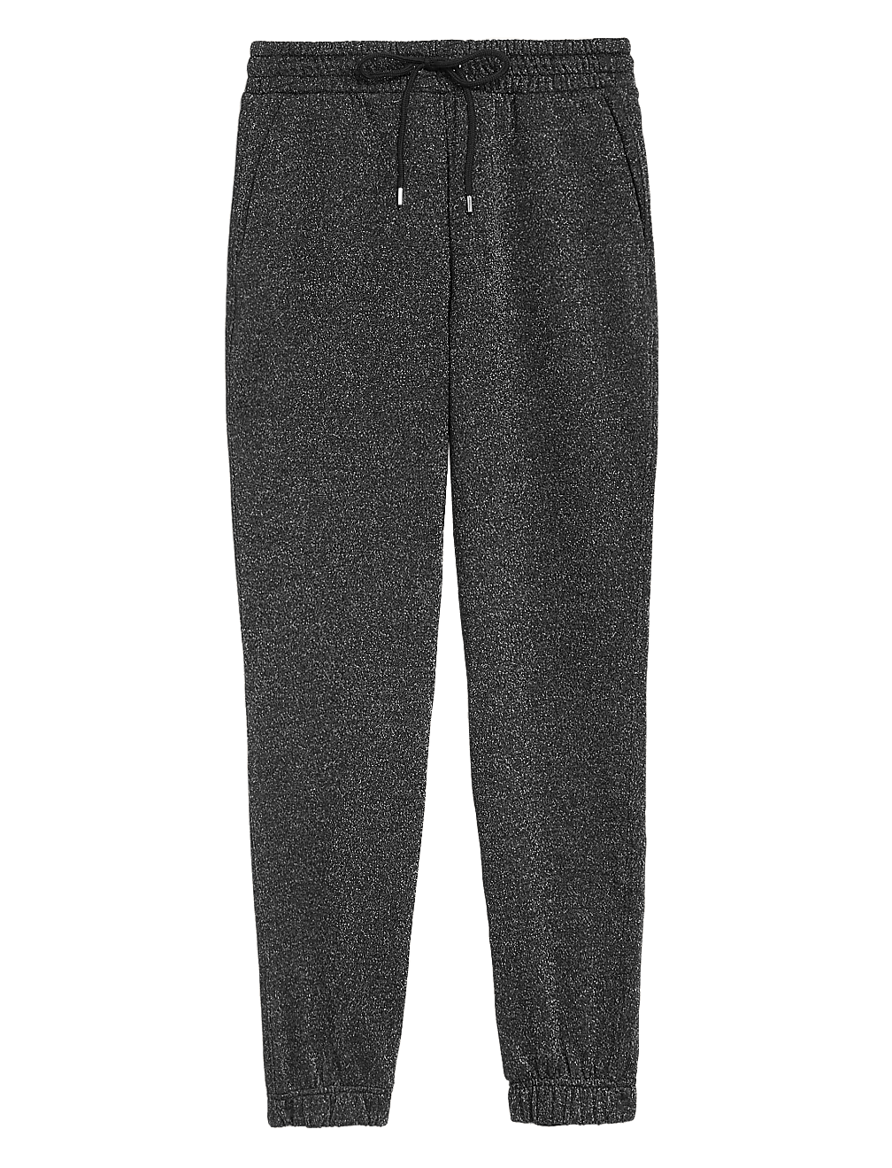 Cotton Rich Metallic Tapered Joggers