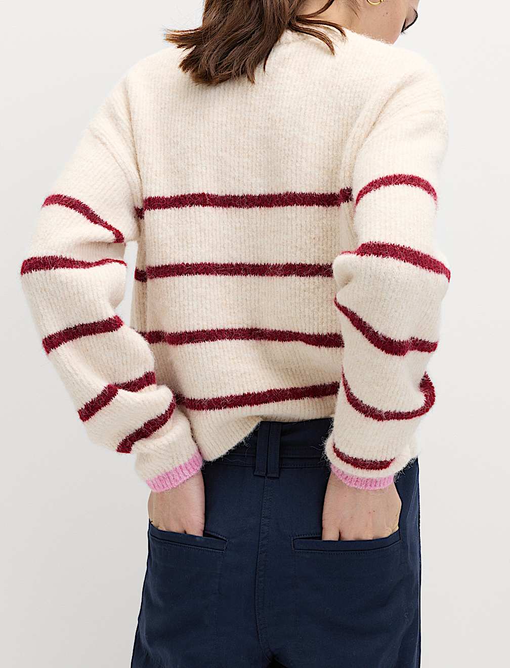 Pure Cotton Belted Straight Leg Trousers