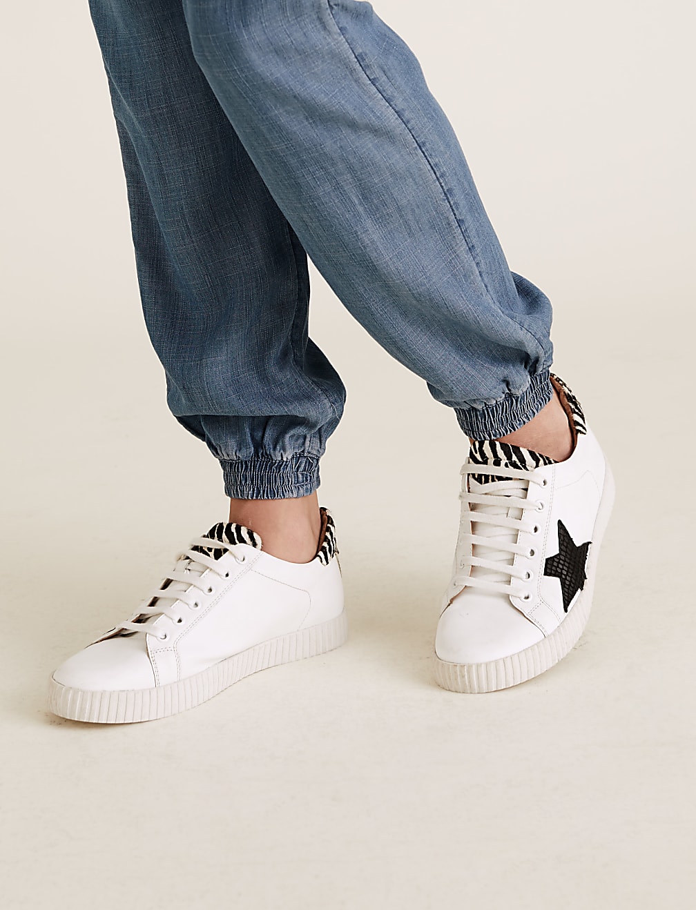 Tencel&trade; Denim High Waisted Tapered Jogger