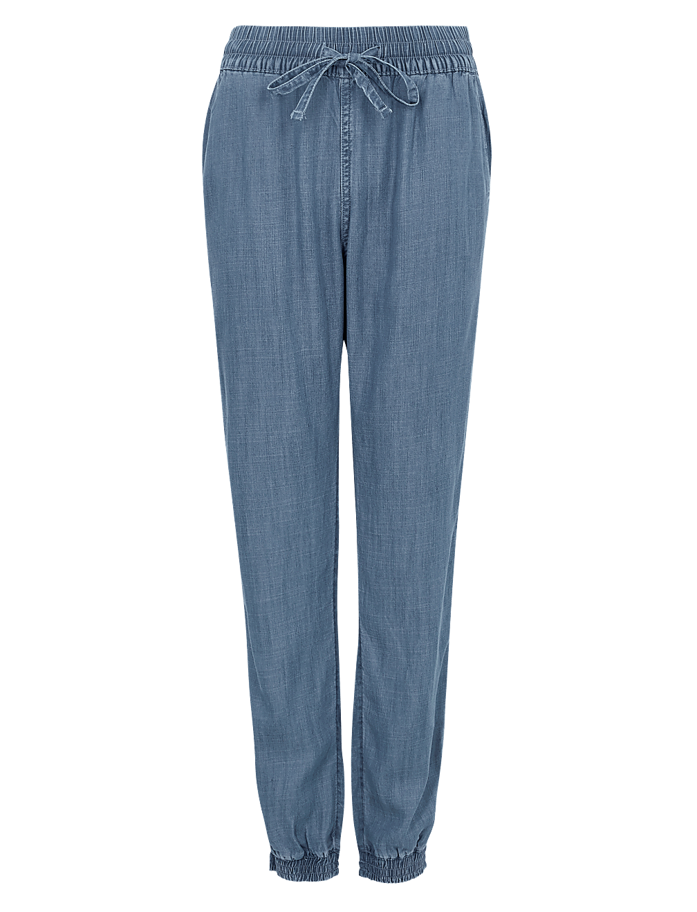 Tencel&trade; Denim High Waisted Tapered Jogger