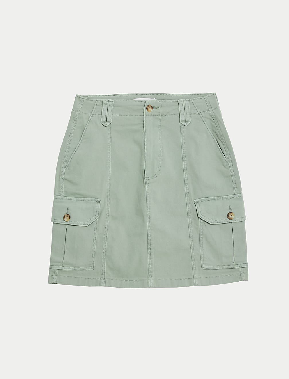 Cotton Rich Mini Utility Skirt