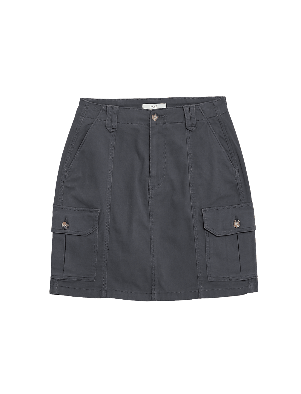 Cotton Rich Mini Utility Skirt