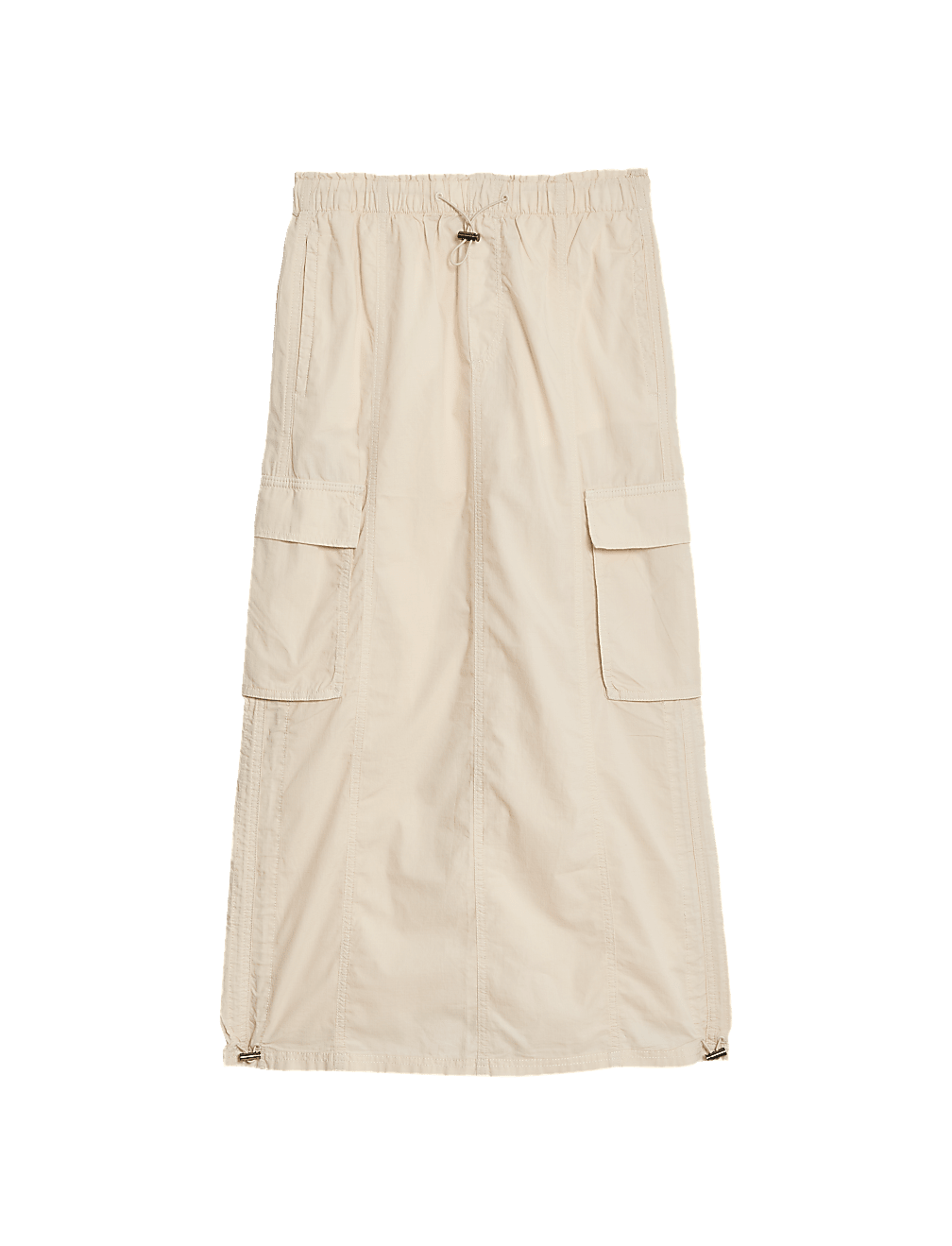 Pure Cotton Maxi Utility Skirt
