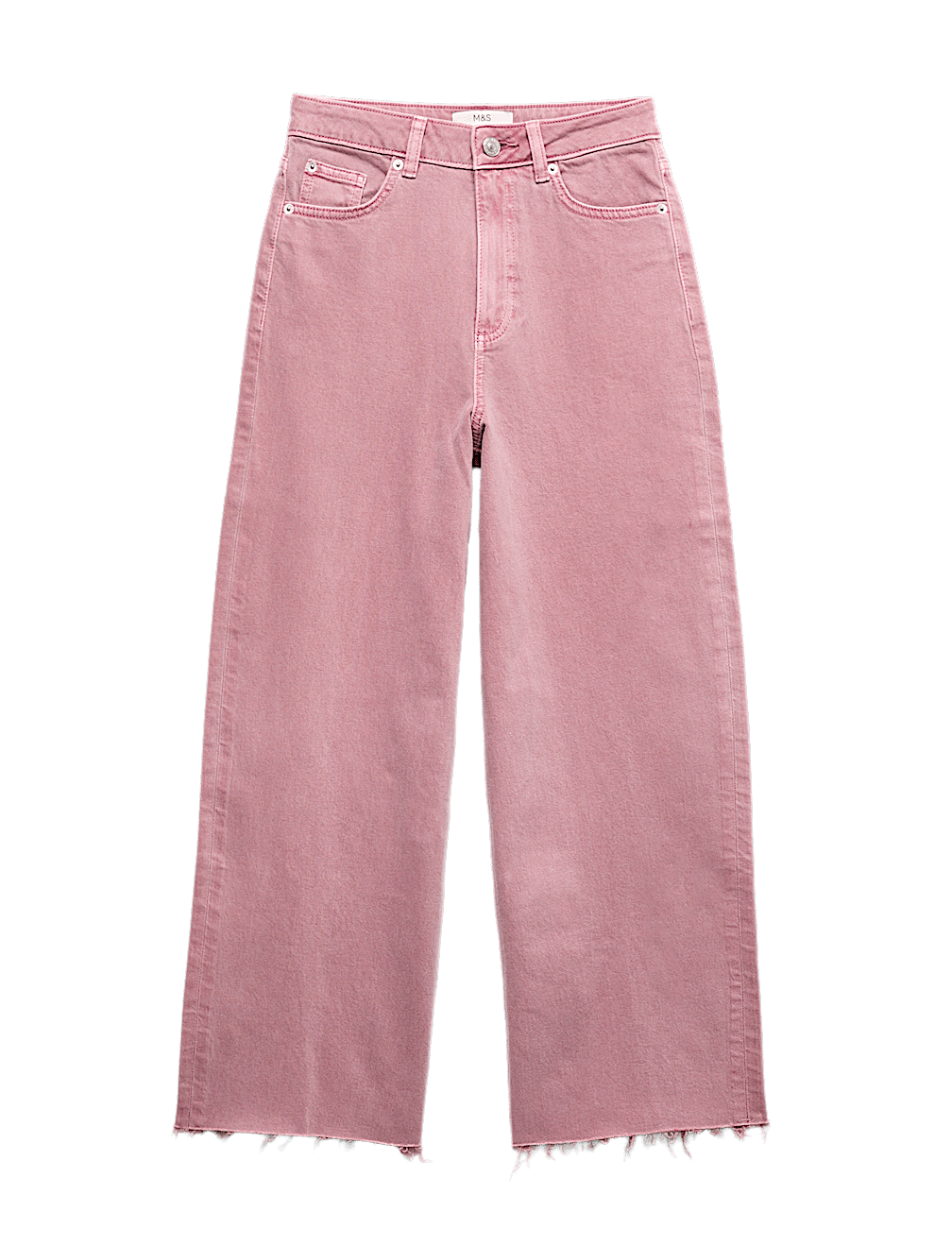 High Waisted Wide Leg Cropped Jeans