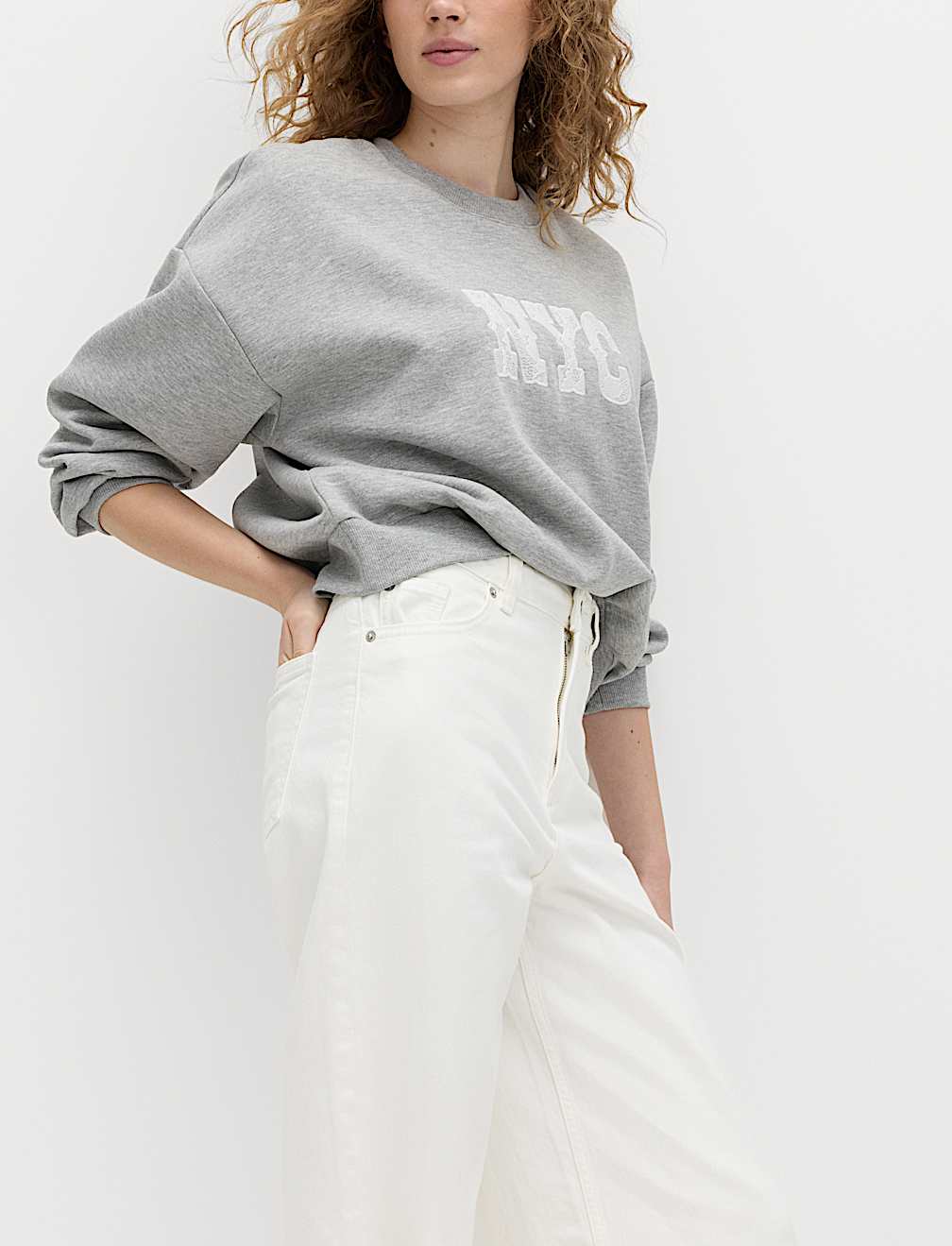 High Waisted Wide Leg Cropped Jeans