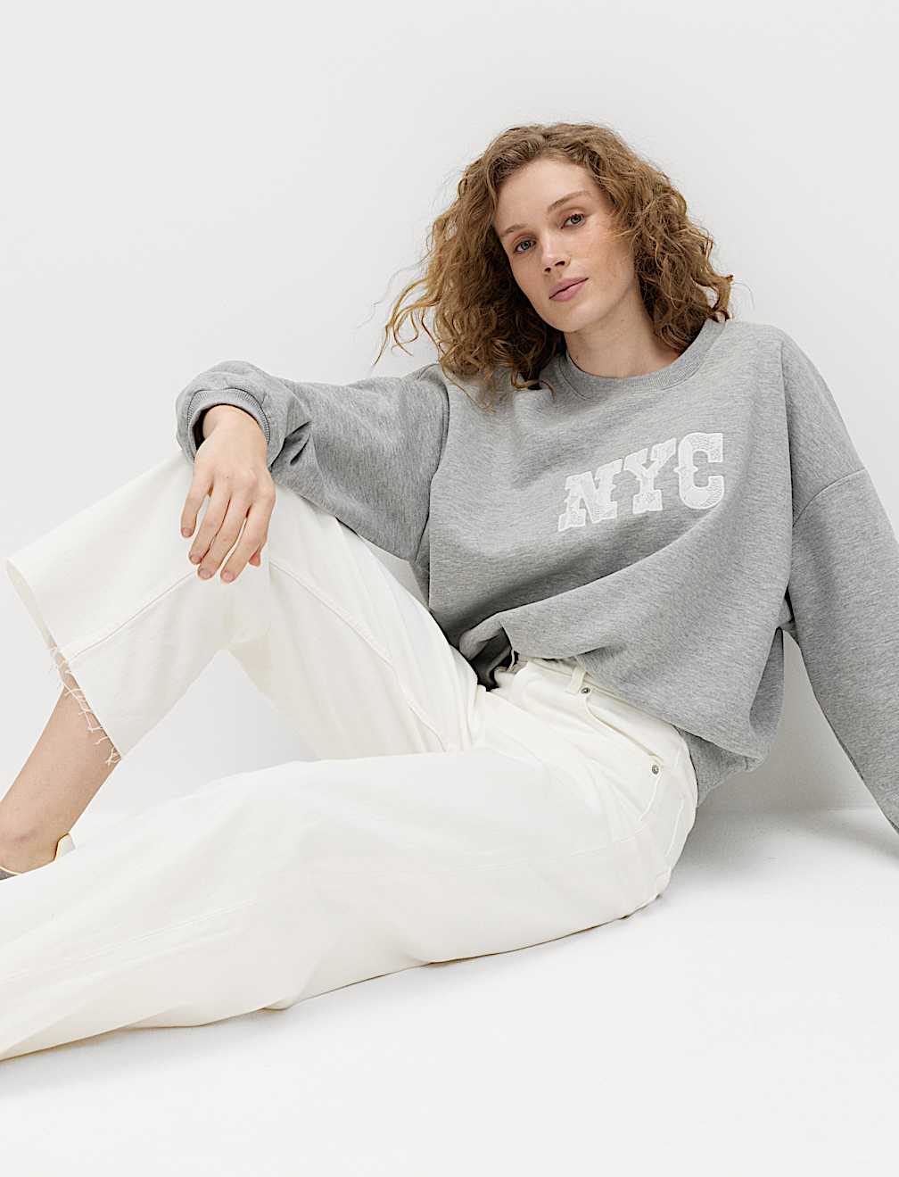 High Waisted Wide Leg Cropped Jeans