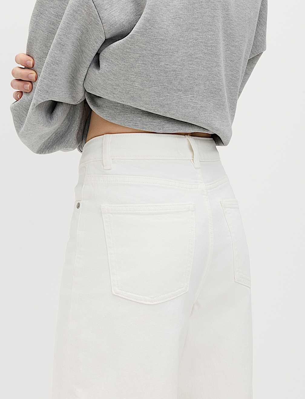 High Waisted Wide Leg Cropped Jeans