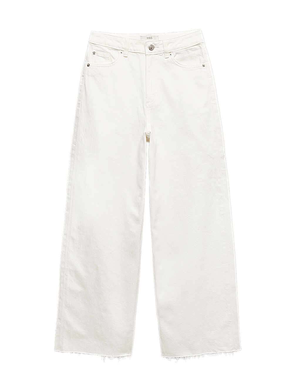 High Waisted Wide Leg Cropped Jeans