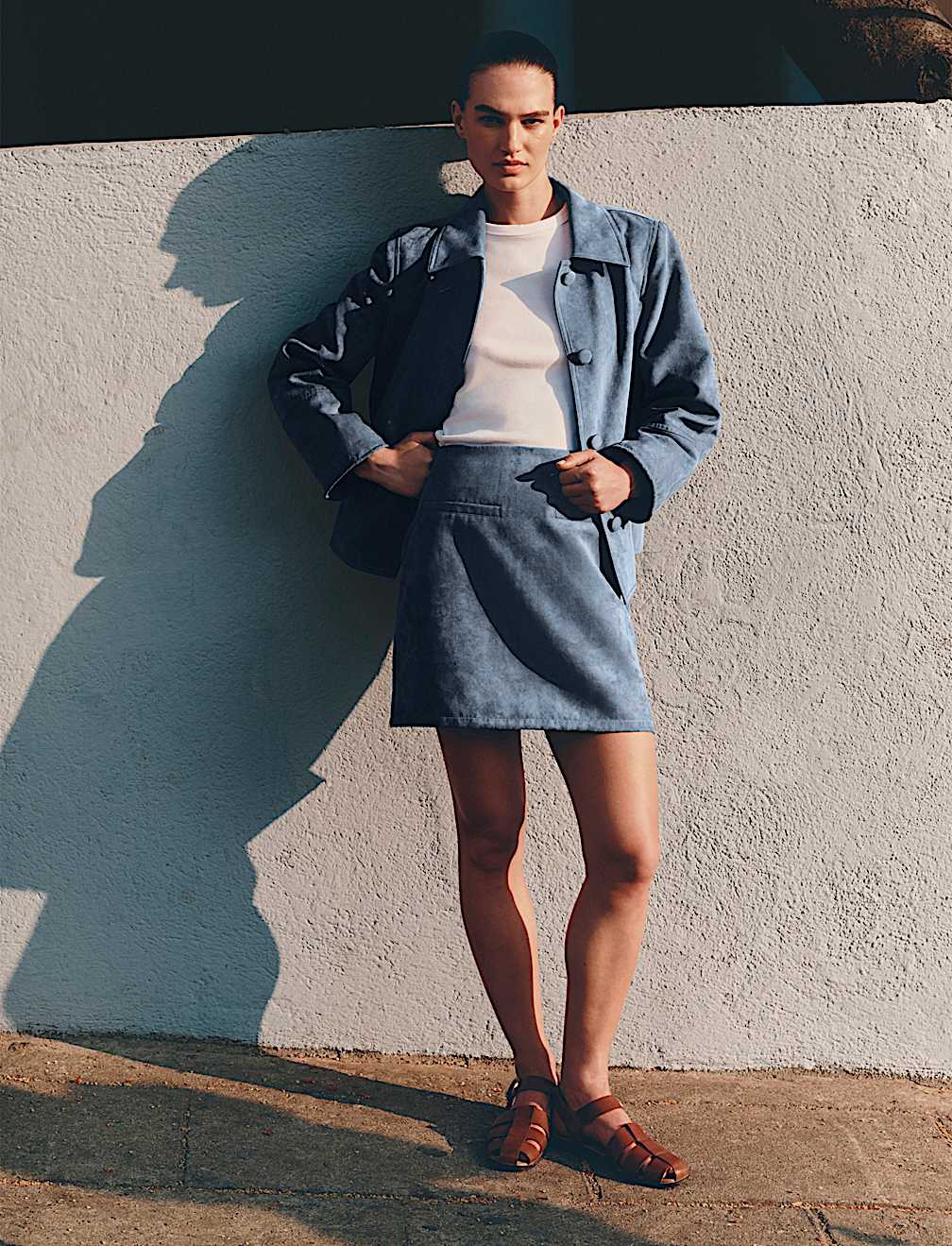 Suedette Mini A-Line Skirt