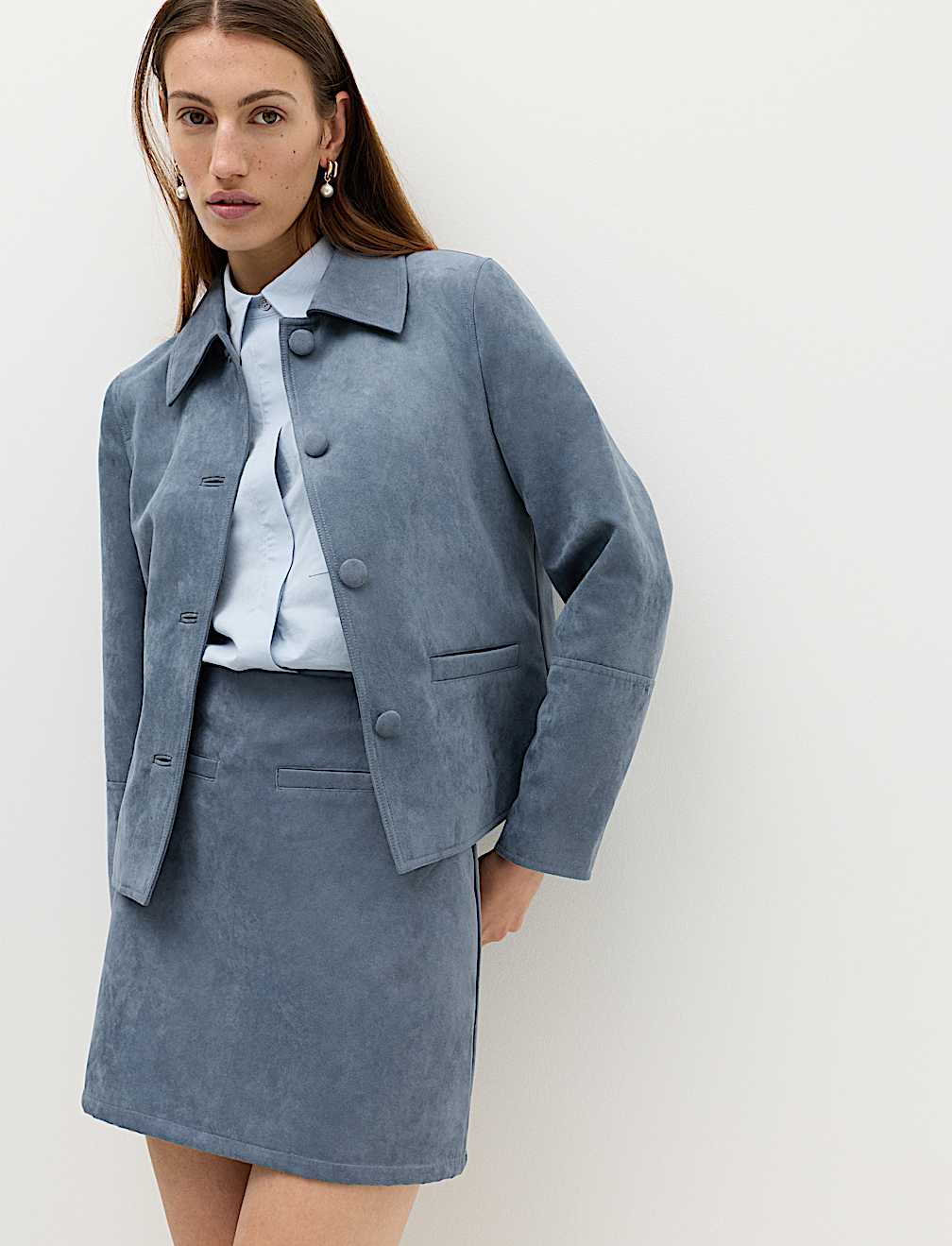 Suedette Mini A-Line Skirt