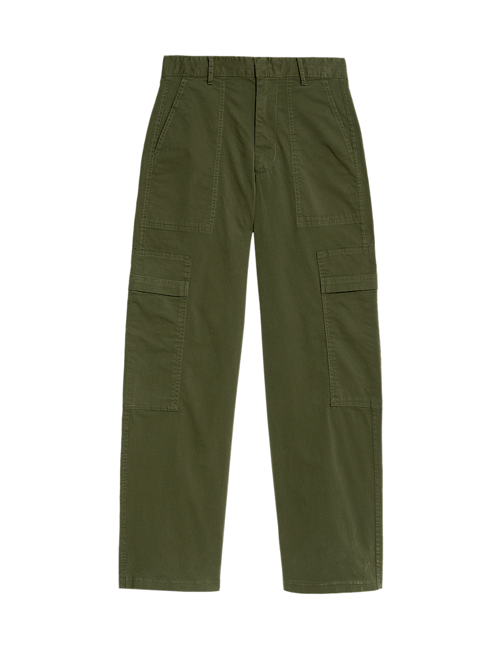 Cotton Rich Cargo Wide Leg Trousers