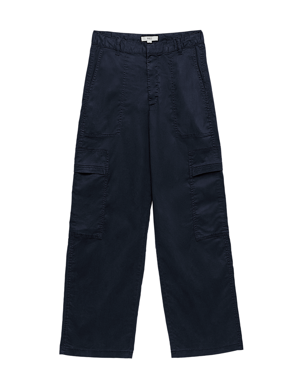Lyocell Rich Cargo Wide Leg Trousers