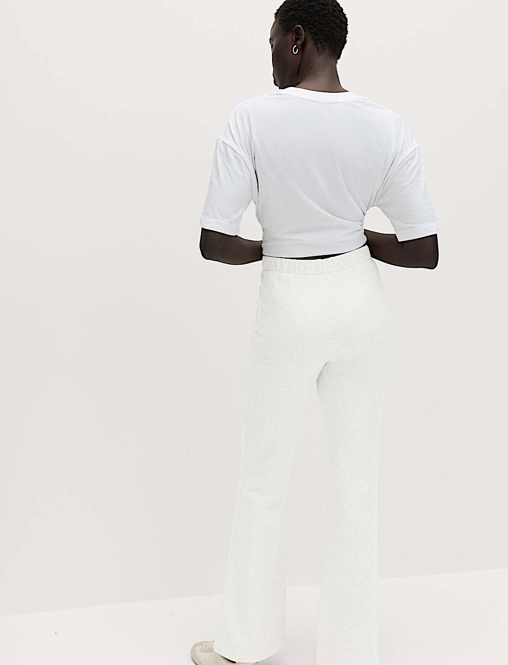 Pure Cotton Seam Detail Flared Joggers