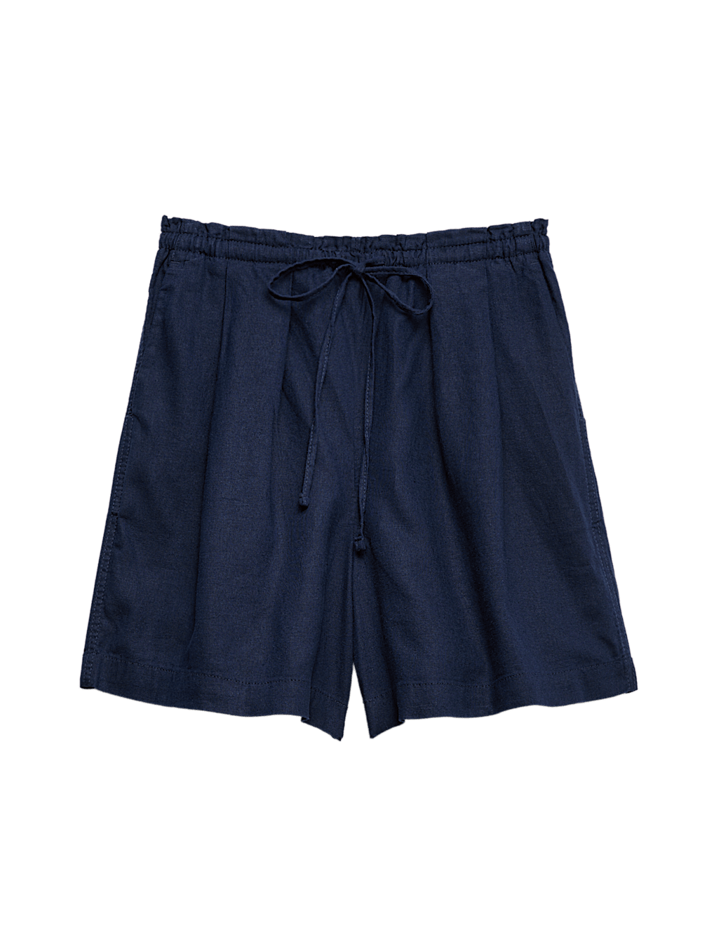 Linen Rich High Waisted Shorts