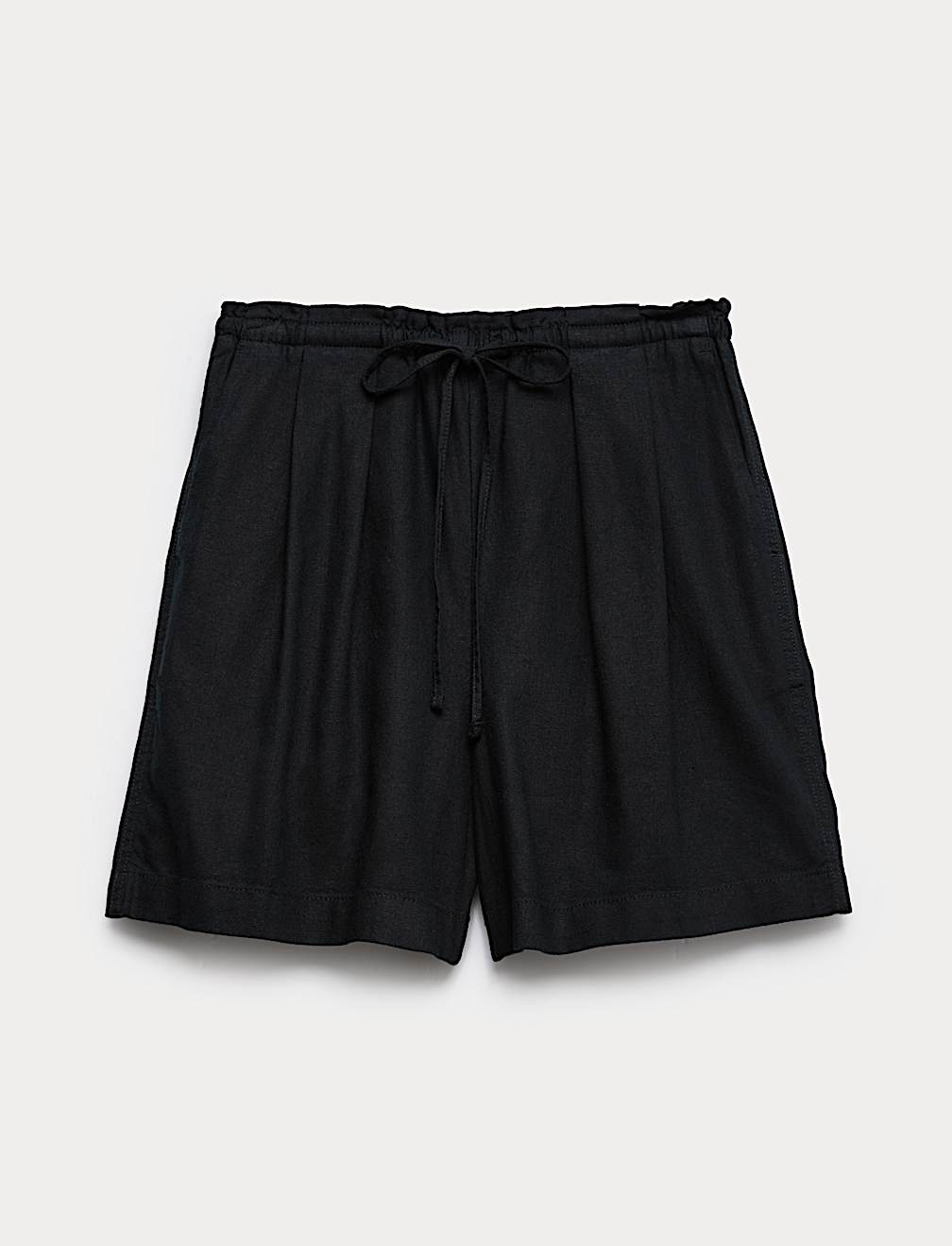 Linen Rich High Waisted Shorts