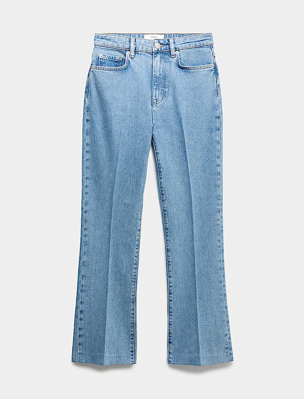 High Waisted Kickflare Cropped Jeans