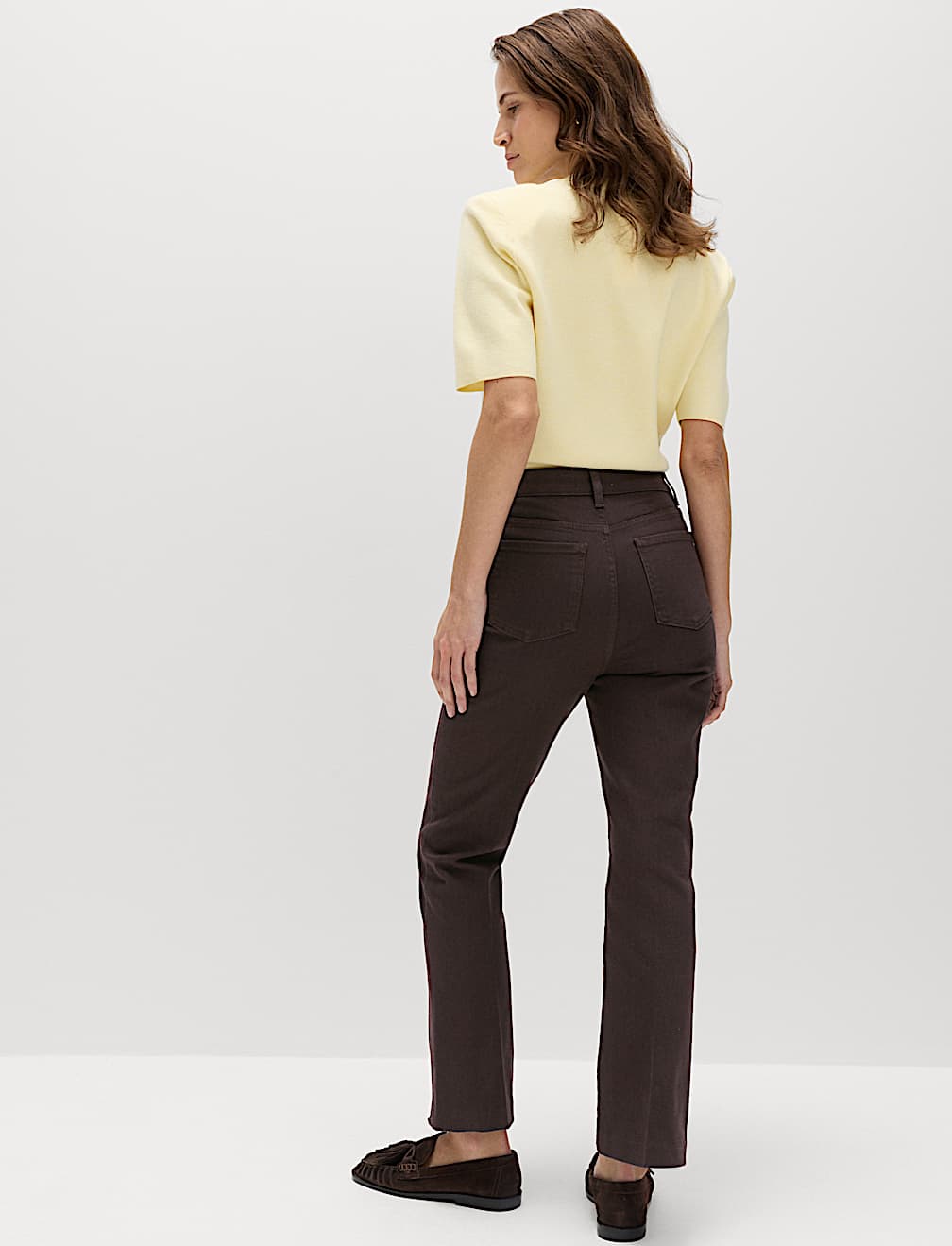 High Waisted Kickflare Cropped Jeans