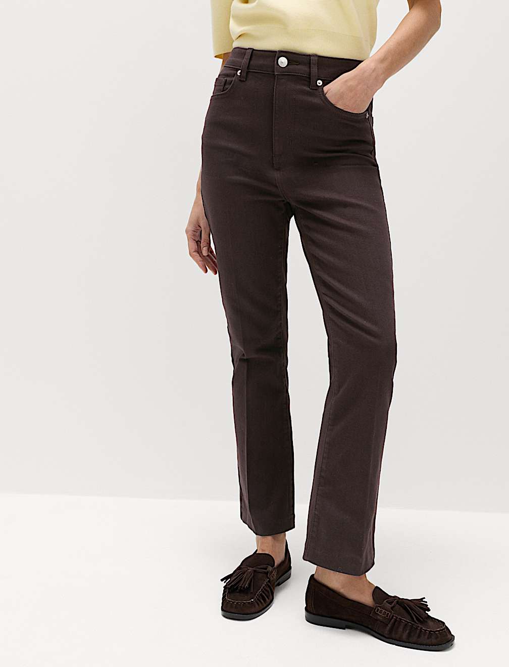 High Waisted Kickflare Cropped Jeans