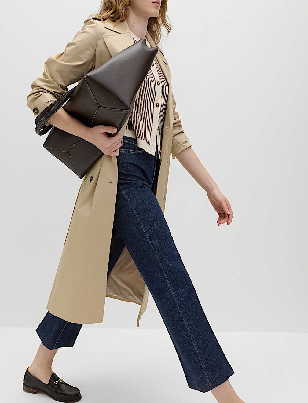 High Waisted Kickflare Cropped Jeans