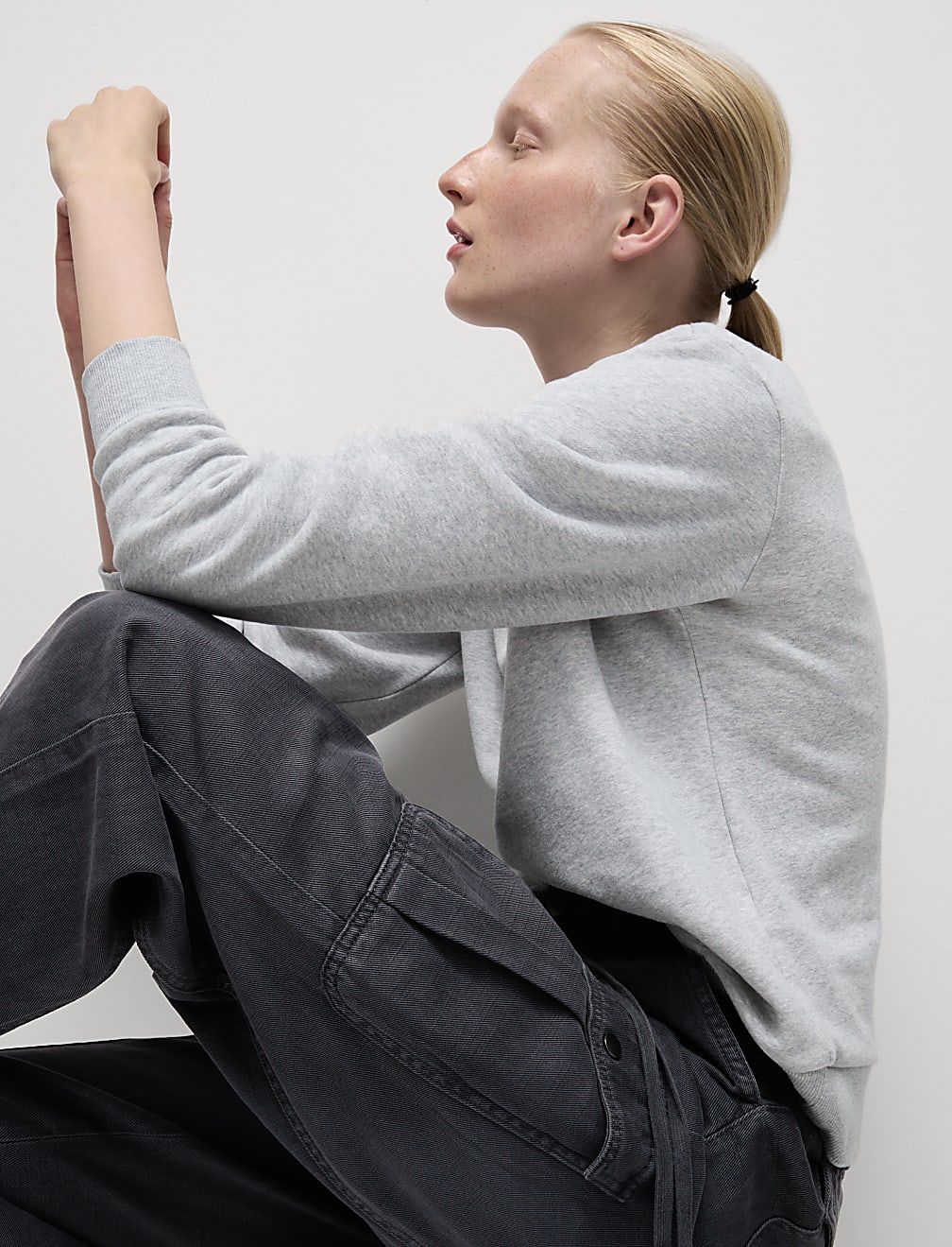 Twill Cargo Drawstring Trousers