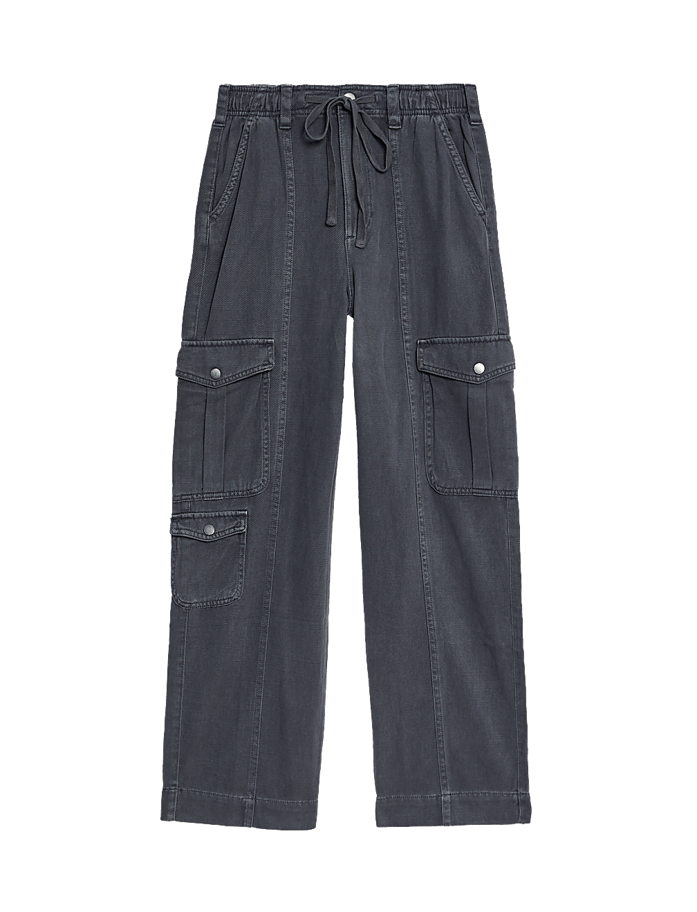 Twill Cargo Drawstring Trousers