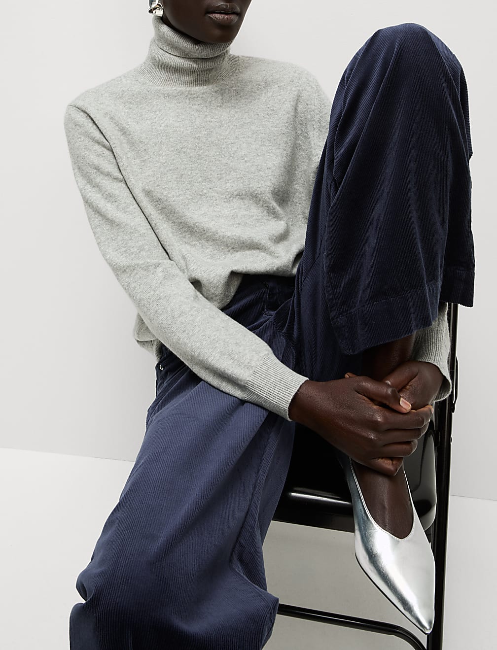 Cord Wide Leg Trousers