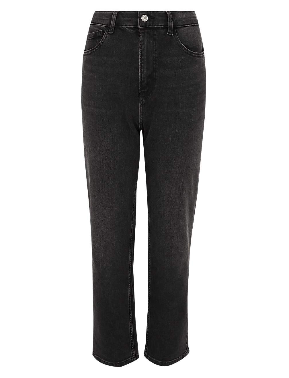 High Waist Ankle Grazer Jeans