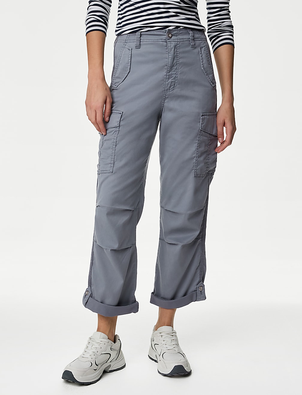 lyocell™ Rich Cargo Tea Dyed Cropped Trousers