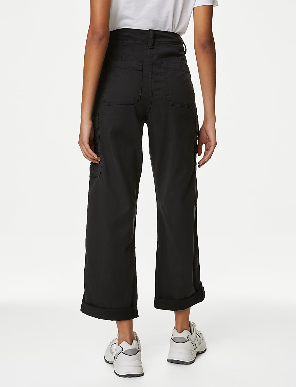 lyocell™ Rich Cargo Tea Dyed Cropped Trousers