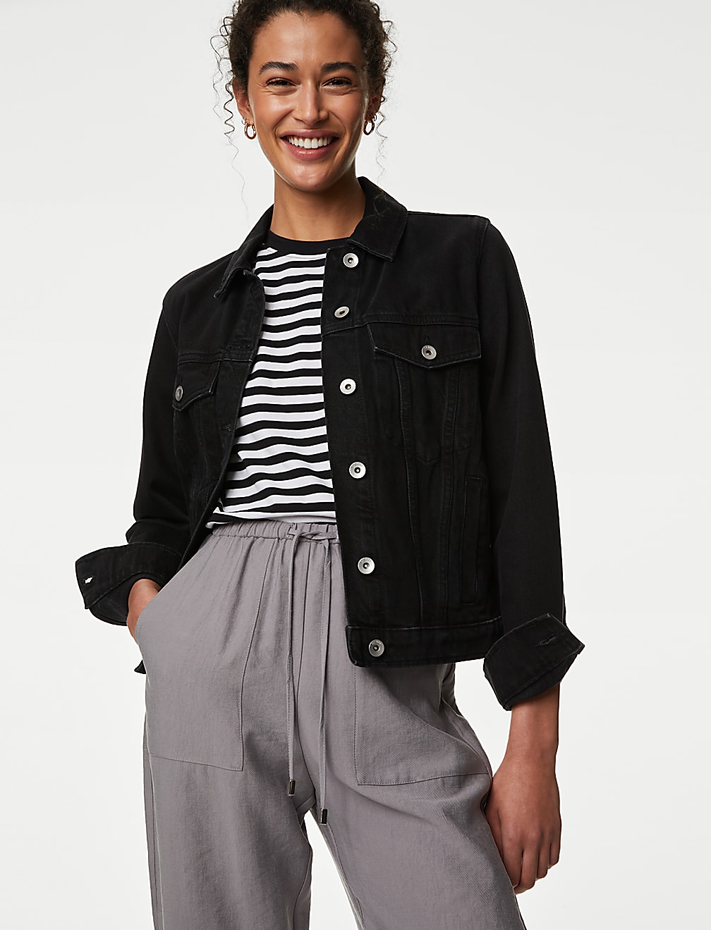 Lyocel Rich Tapered Ankle Grazer Trousers