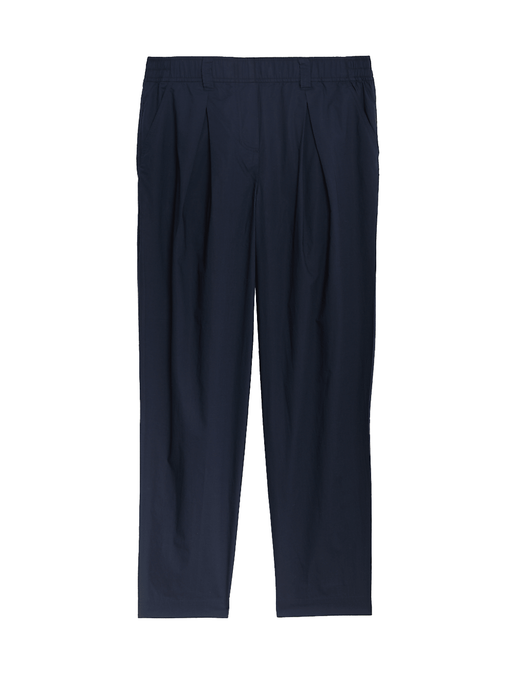 Pure Cotton Pull On Straight Leg Trousers