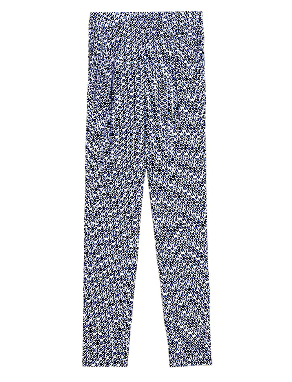 Printed Tapered Ankle Grazer Trousers