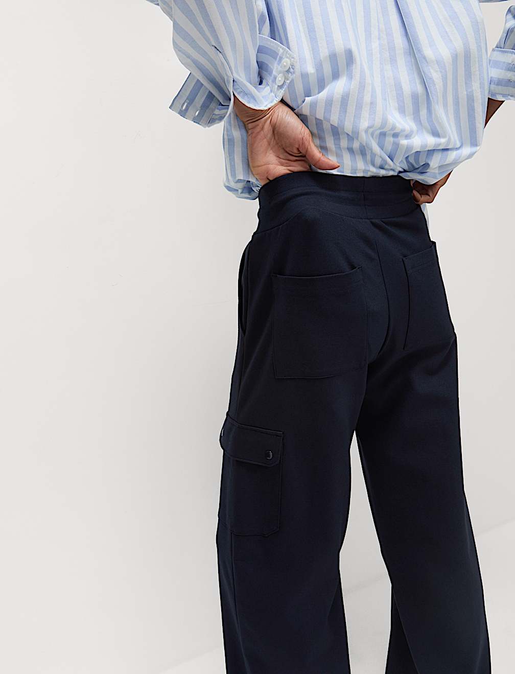 Ponte Utility Wide Leg Trousers