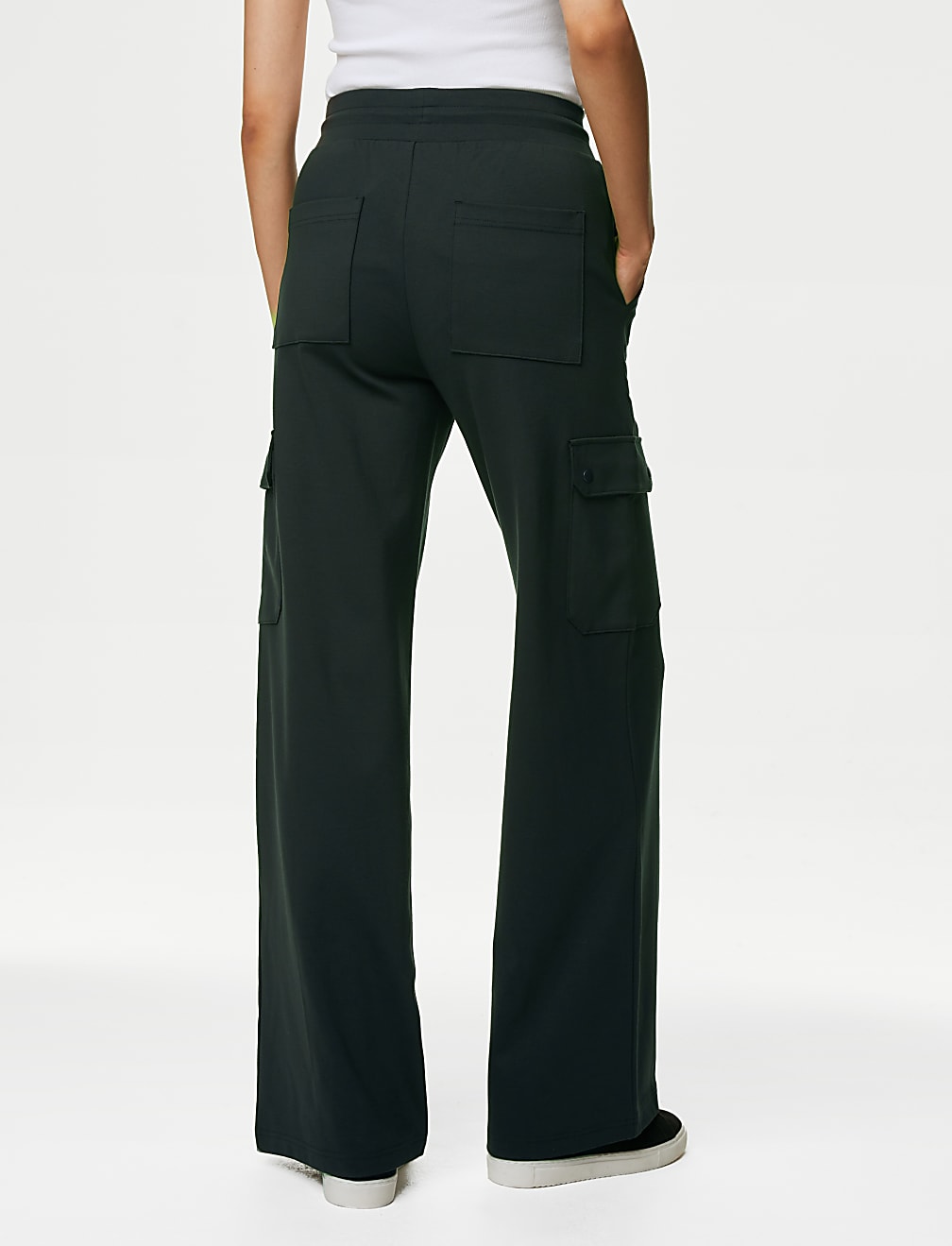 Ponte Utility Wide Leg Trousers