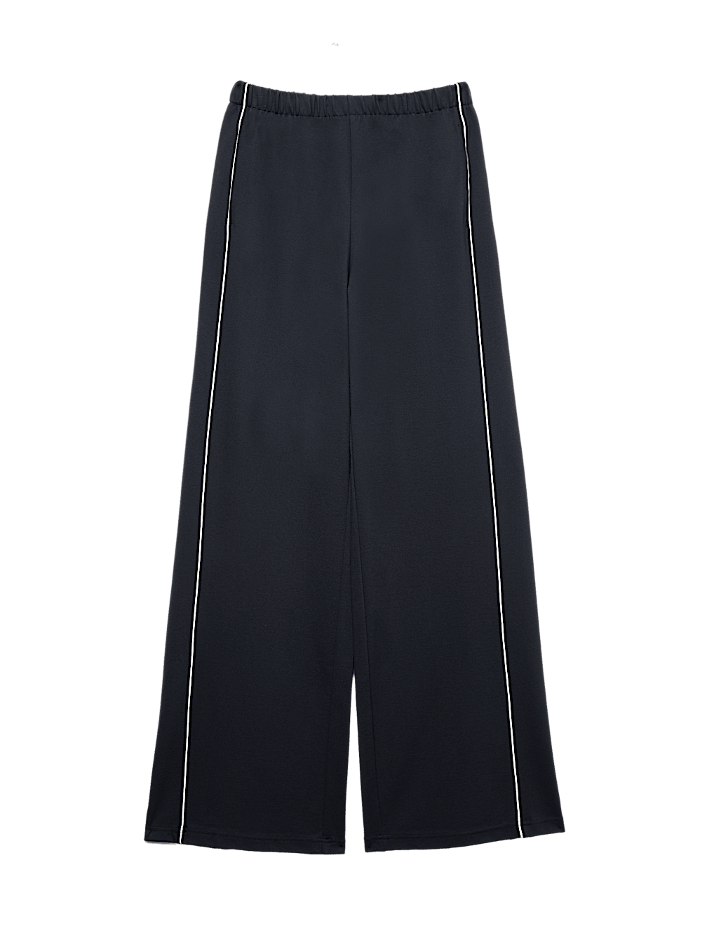 Ponte Side Stripe Drawstring Wide Leg Joggers