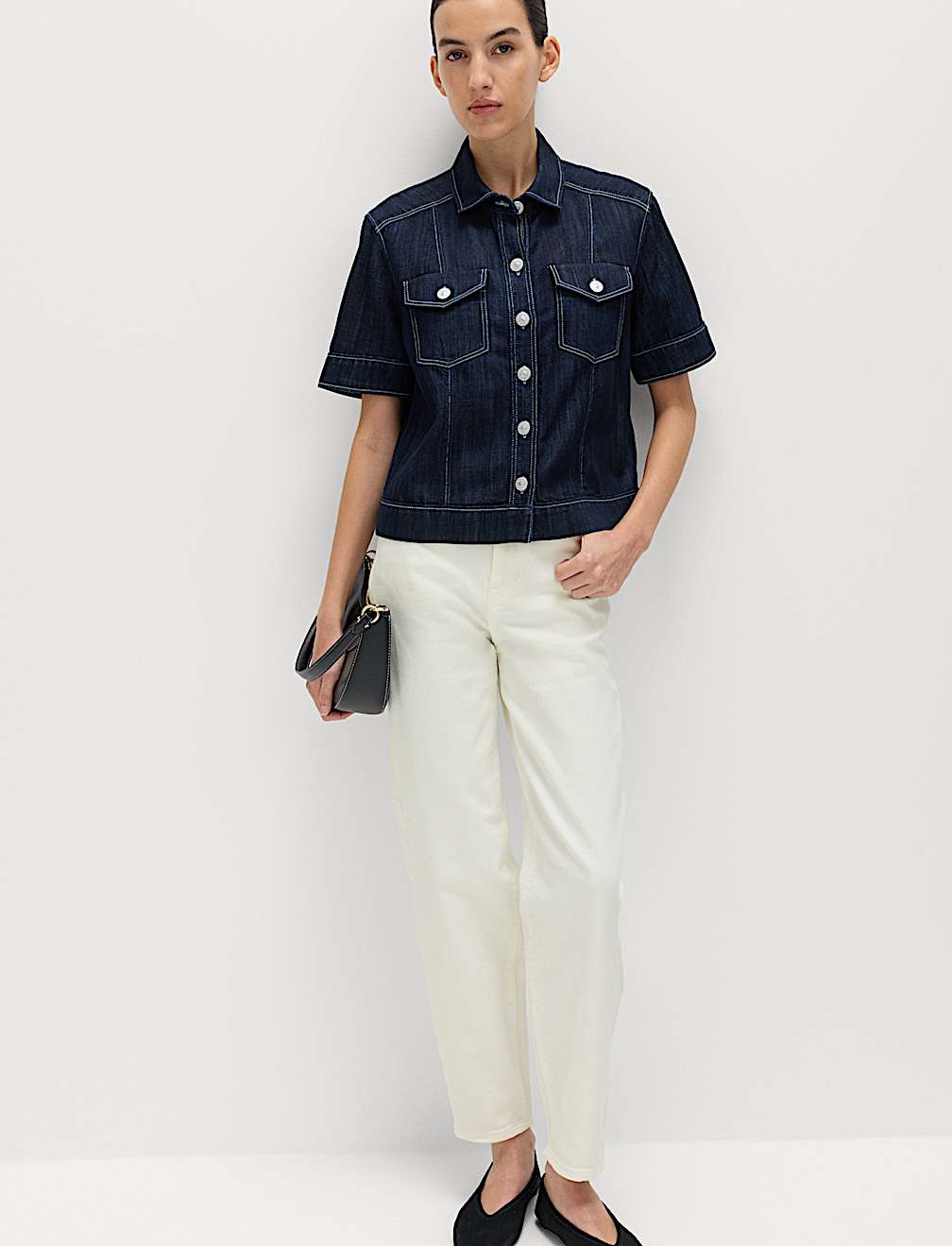 Mom High Waisted Ankle Grazer Jeans