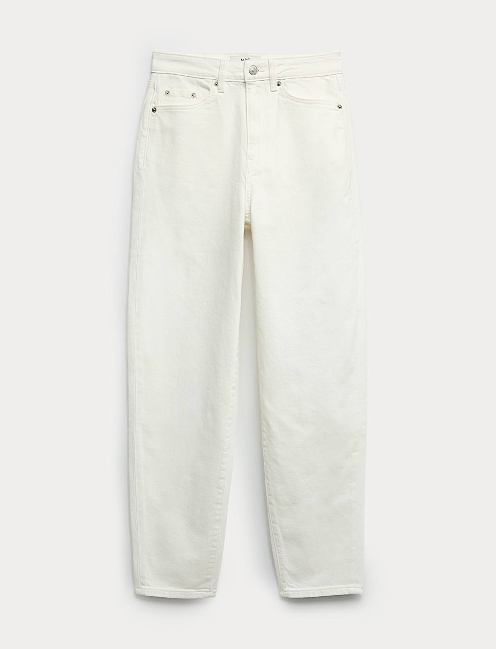 Mom High Waisted Ankle Grazer Jeans